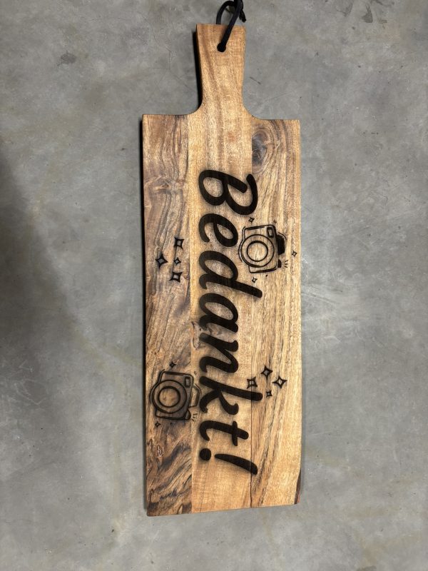 Gepersonaliseerde Borrelplank bedankt